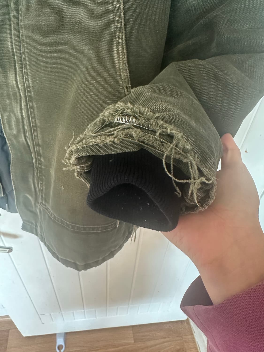 칼하트(?) 워크 자켓 데님 그린 상품이미지4