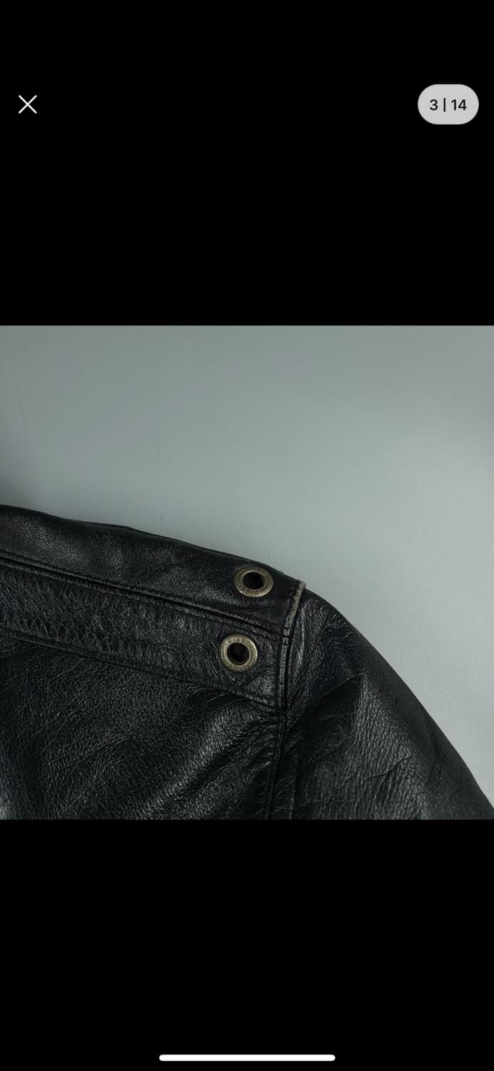 EIGEN 블랙 램스킨 양가죽 싱글레더 가죽자켓 M 상품이미지3