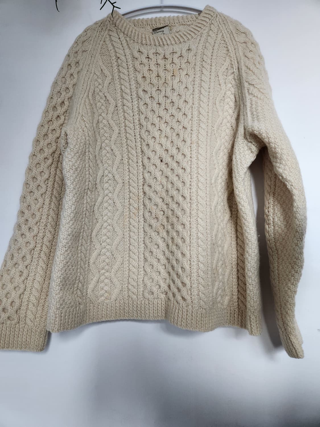 아일랜드 핸드니팅 퓨어 울 아란 스웨터 상품이미지3