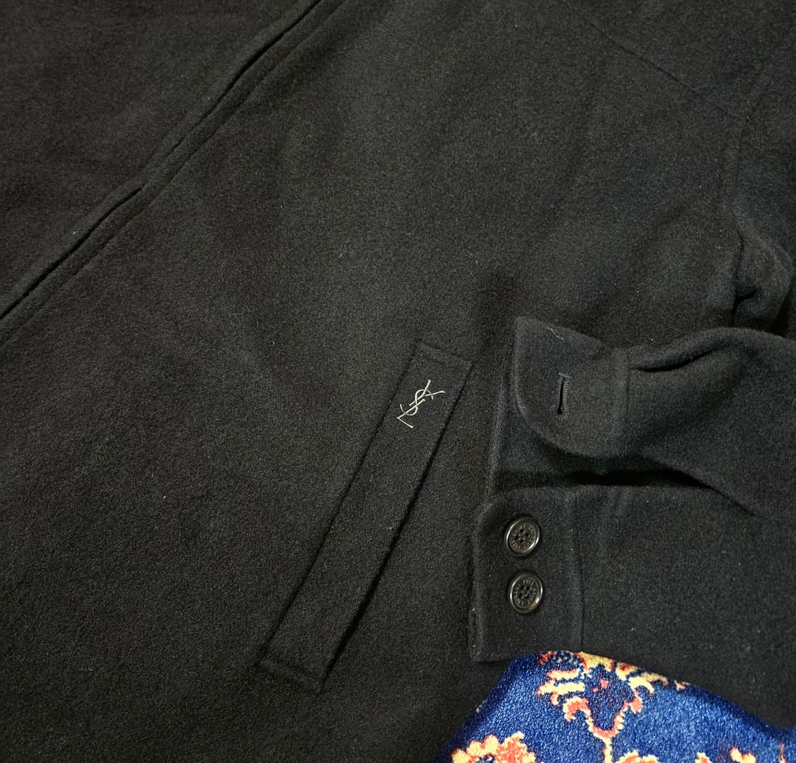 입생로랑(YSL) 라이센스 클래식 울 집업 블루종 숏 자켓  상품이미지4