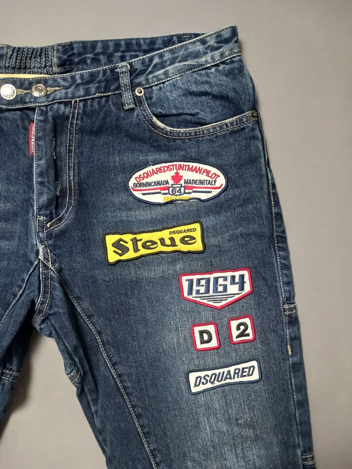 [36] 디스퀘어드2 자수패치 바이커진 청바지 상품이미지4