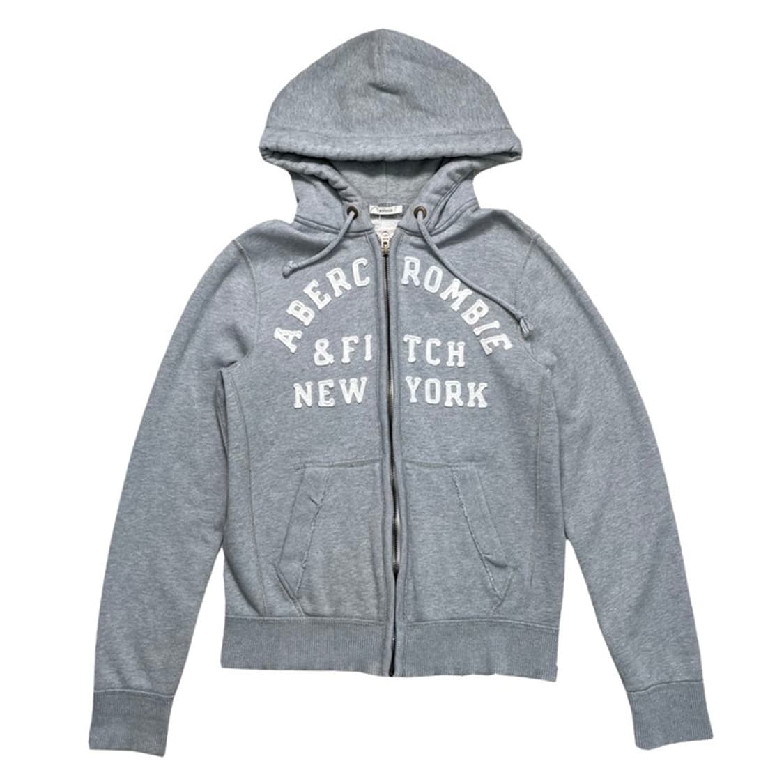 ABERCROMBIE & FITCH 로고 후드집업 그레이 L 상품이미지1