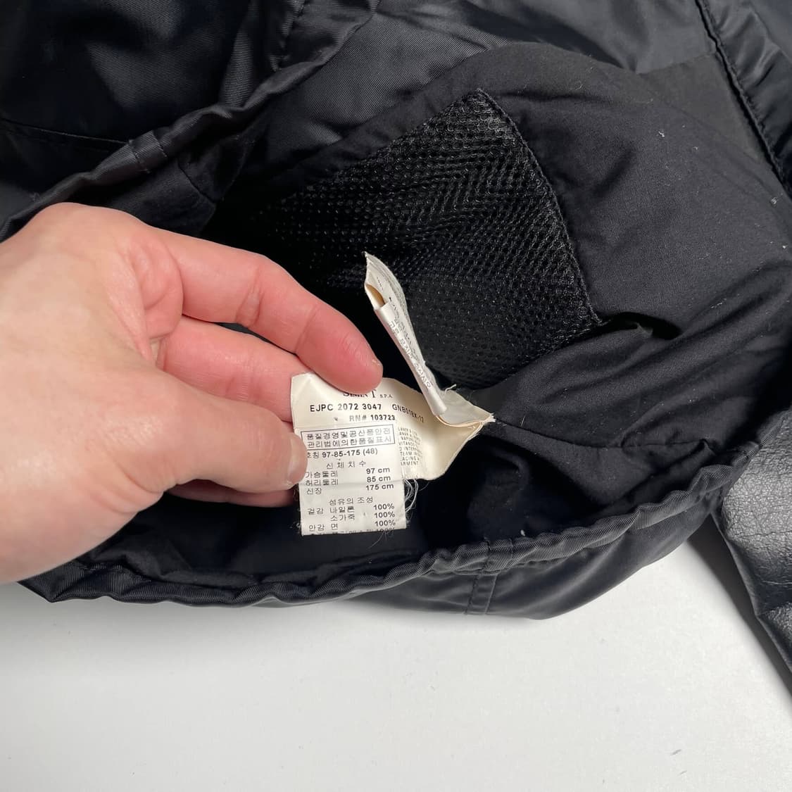 Emporio armani 레더 블럭 자켓 상품이미지10