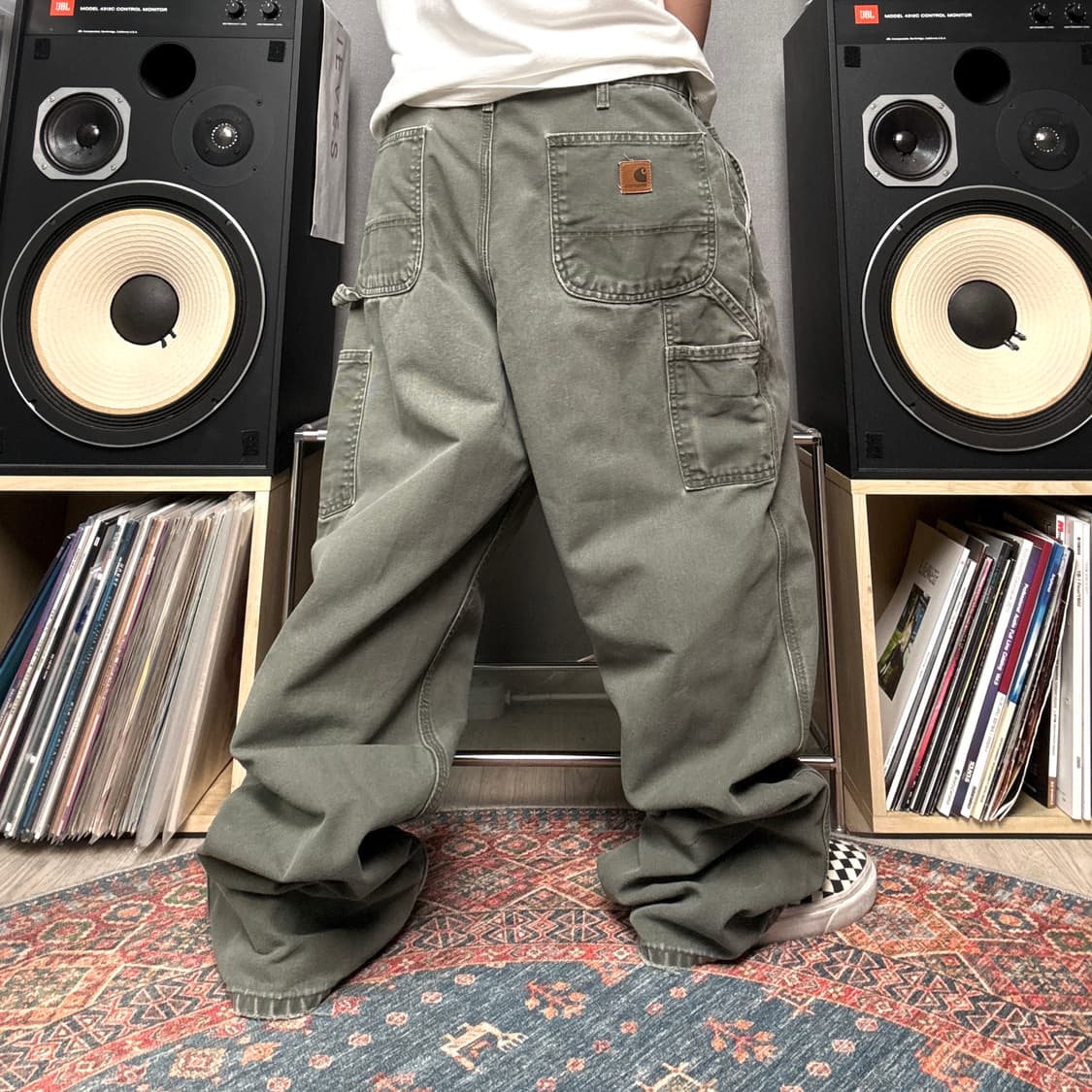 칼하트 가죽탭 b11 mos 싱글니 카펜터팬츠 상품이미지1