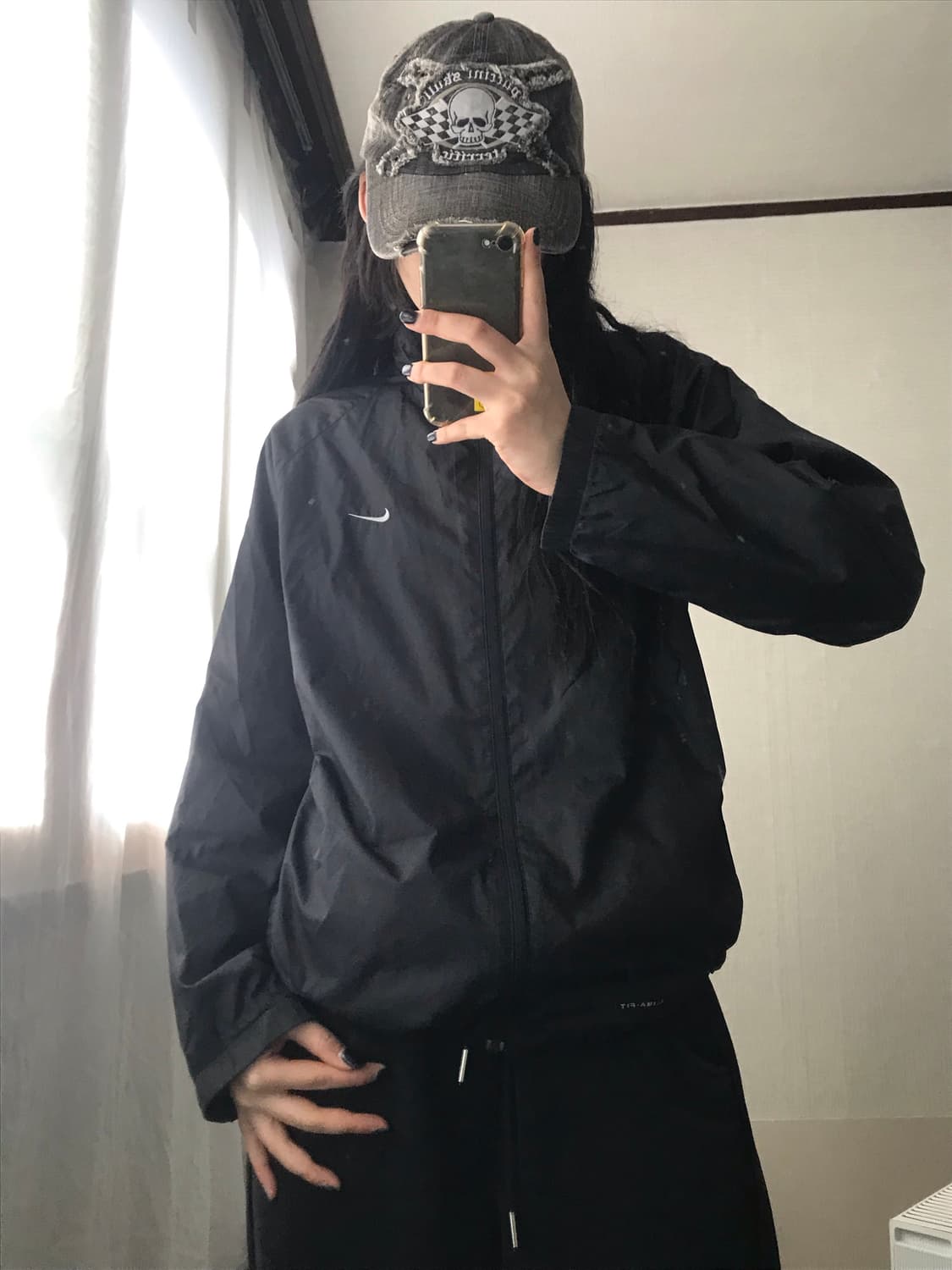 나이키 블랙 후드 윈드브레이커 상품이미지3