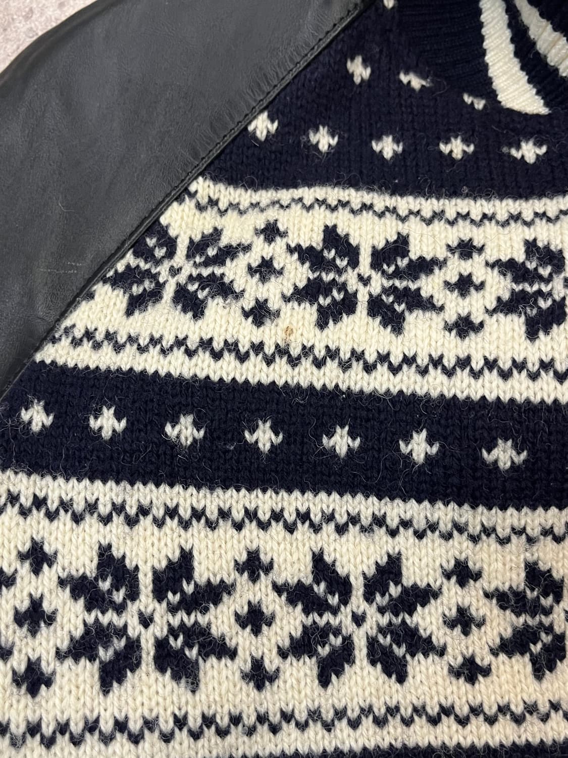 준야 와타나베X꼼데가르송 자카드 노르딕 바시티 자켓 L #csz1856 상품이미지6