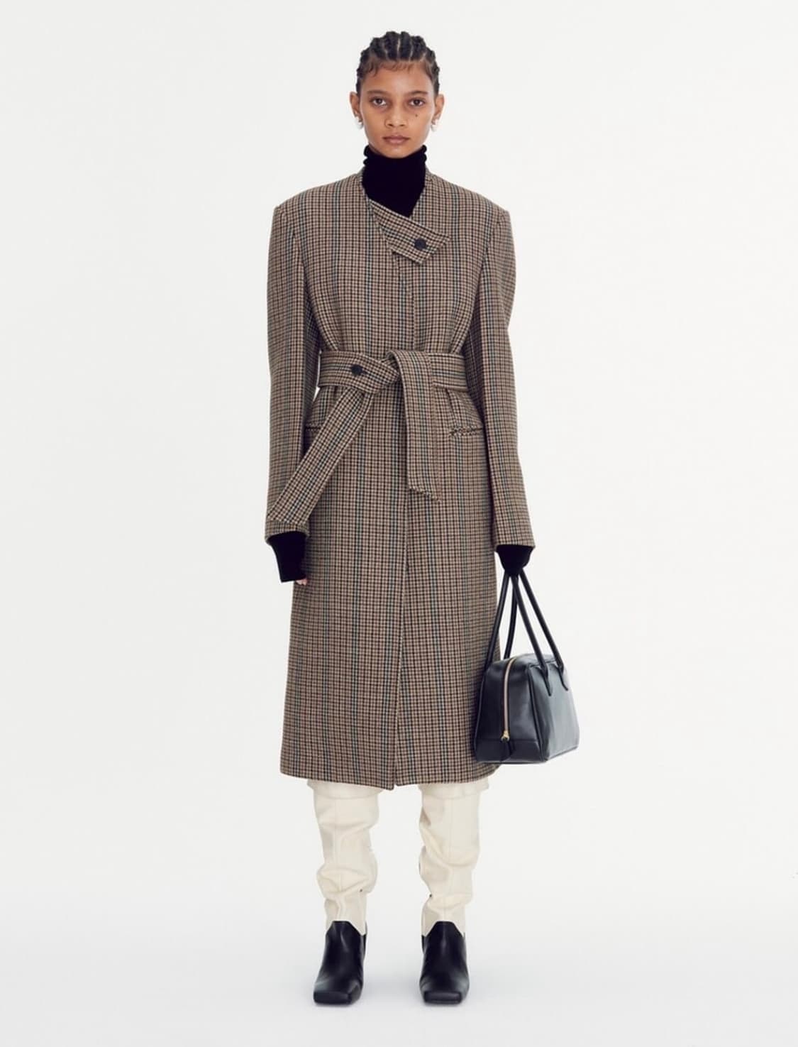 (새상품) 렉토 70S DOG TOOTH CHECK BELT COAT 상품이미지3