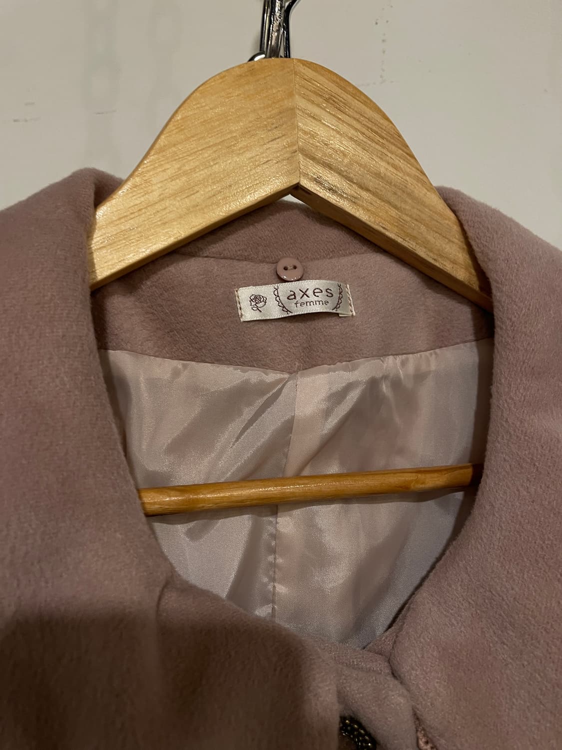 axes femme 엑시즈팜 플라워 자수 핑크 코트 상품이미지7