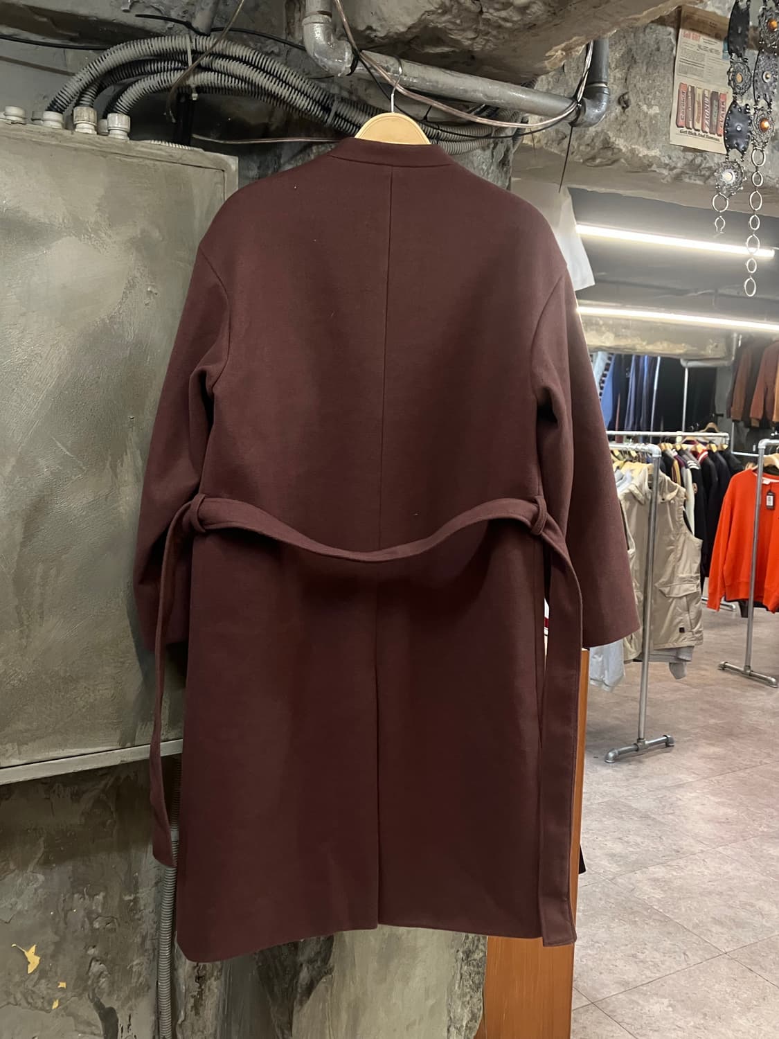 빈티지 롱 코트 버건디 브라운 #csz2426 상품이미지2