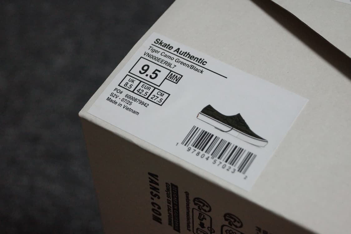 (275)(마지막한점) 반스 스케이트 어센틱 타이거카모 상품이미지3