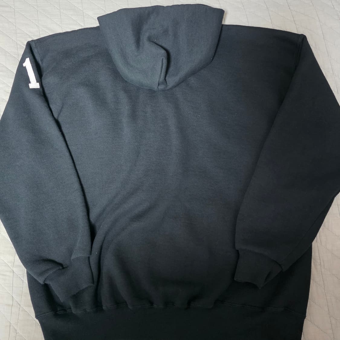 [XL] 90s 빈티지 러셀 애슬레틱 소프트볼 10 후드 블랙 굿컨디션 상품이미지4