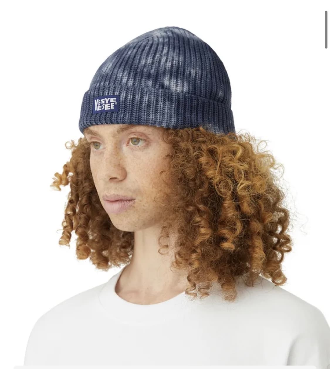 예스아이씨 비니 [Bleached Knit Beanie Navy] 상품이미지4