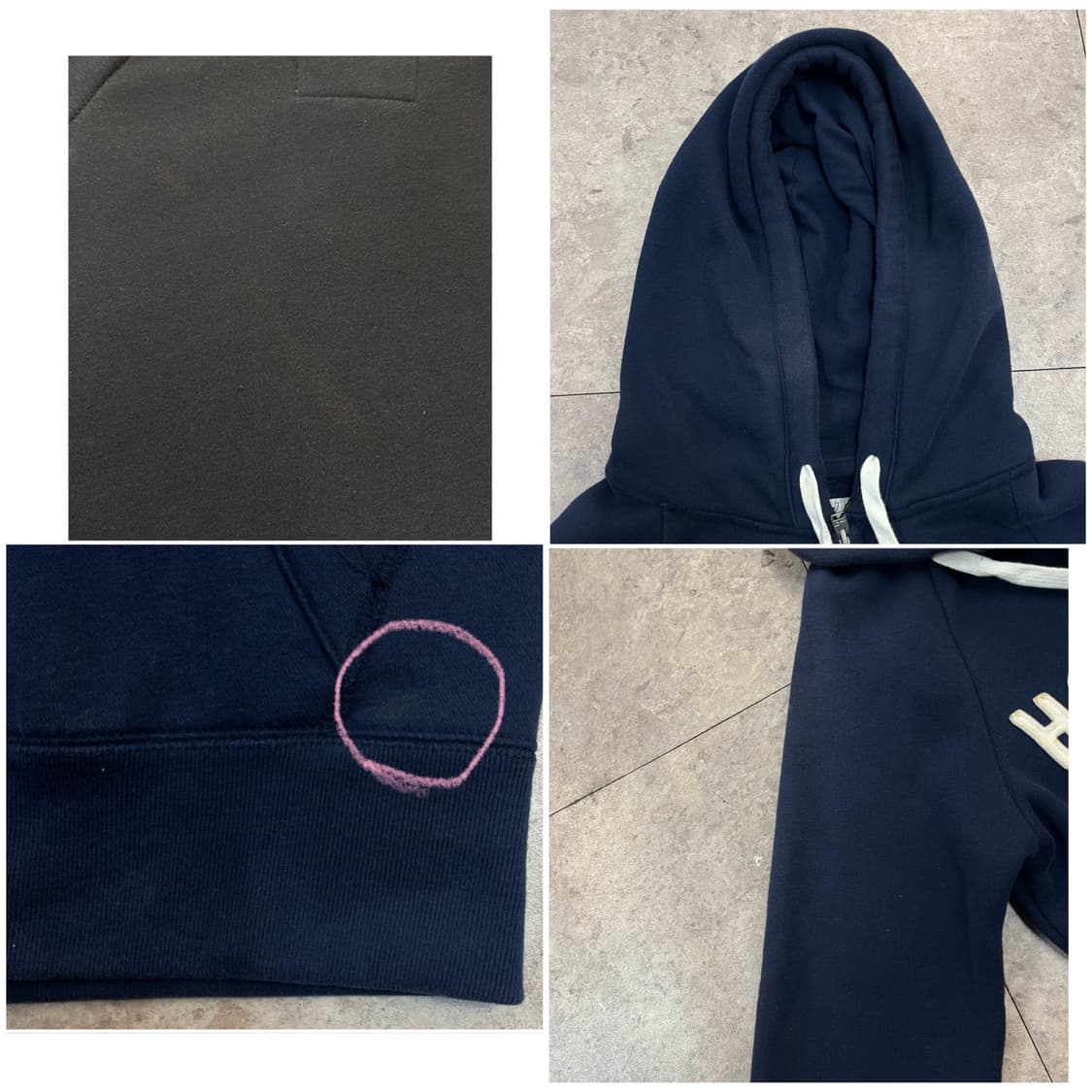 홀리스터 기모 후드집업 네이비 XS #csz2972 상품이미지8