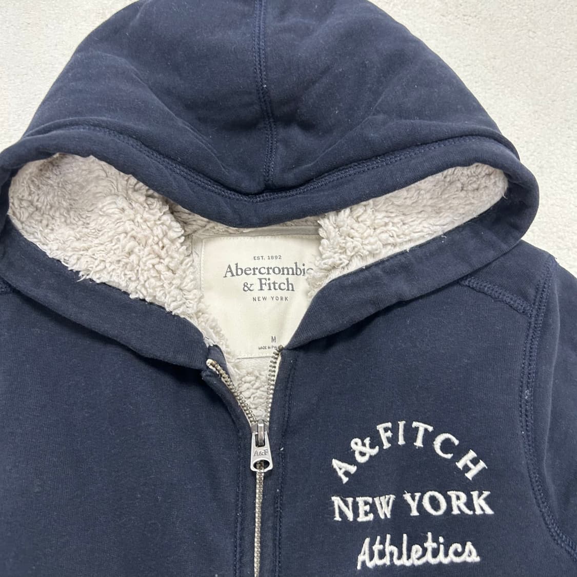 Abercrombie Navy Fleece Hood Zip-up 상품이미지6