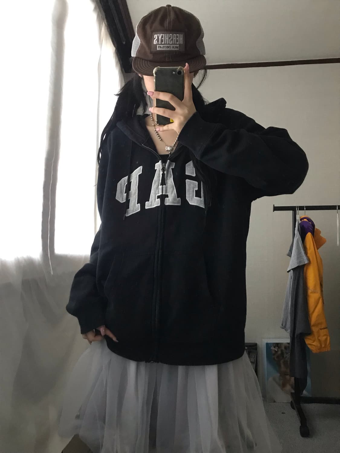 갭 블랙 그레이 후드집업 상품이미지7