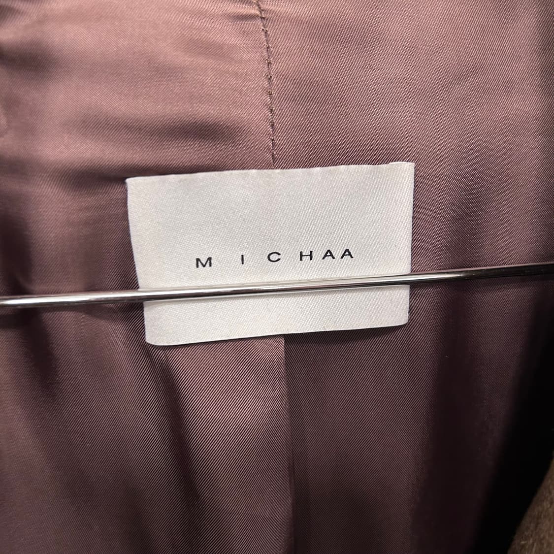 미샤 울케시미어블랜드 히든버튼 롱코트 상품이미지3