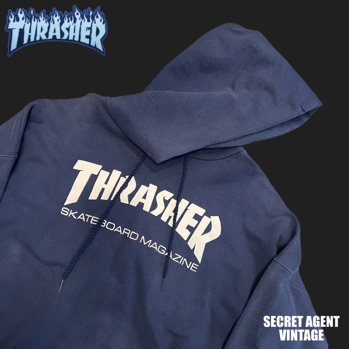 [XL]트레셔 Skateboard 풀오버 후드 네이비 상품이미지3