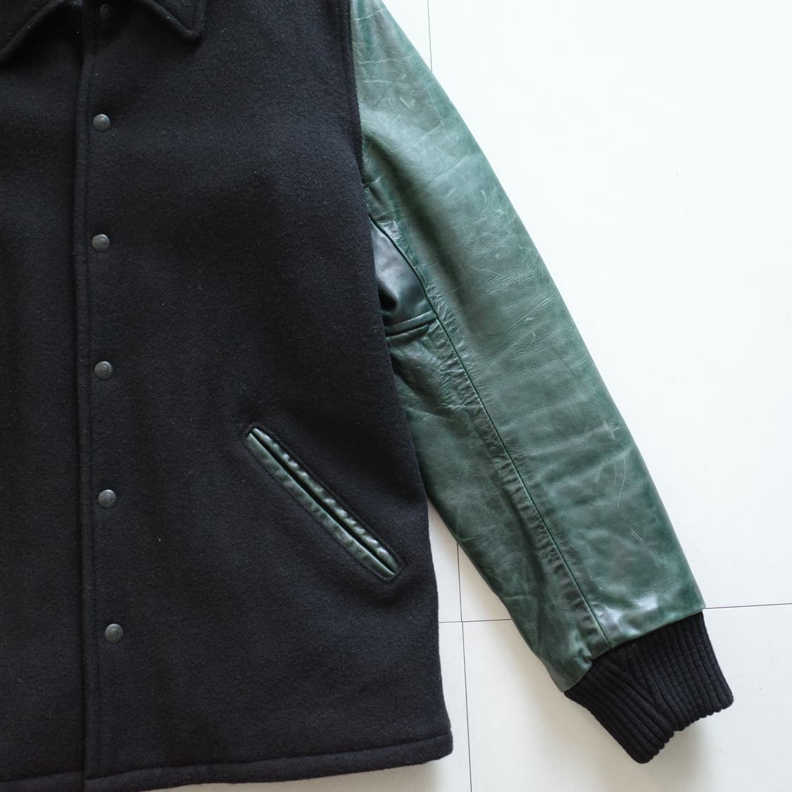 00s 쇼트 퍼펙토 울레더 바시티자켓 USA 상품이미지3