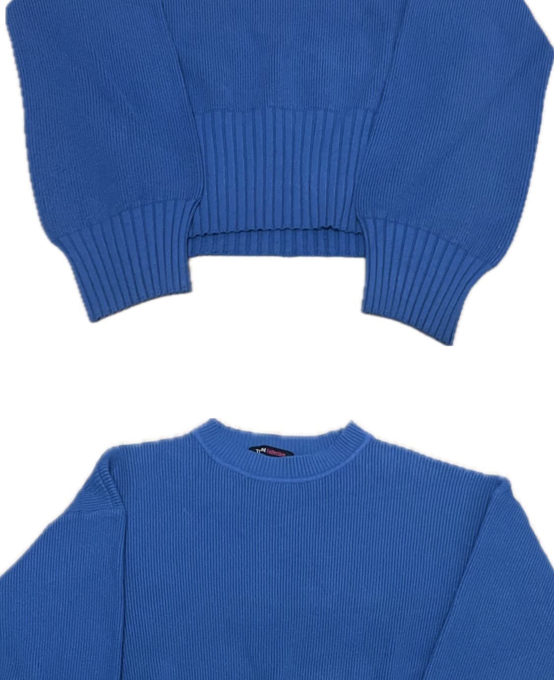 파란색 골지 니트 상품이미지2