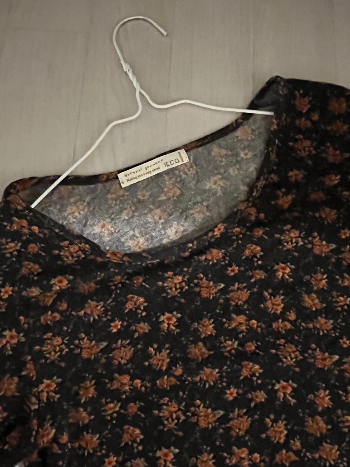 빈티지 플라워 이너 긴팔티 하구미 모리걸룩 상품이미지4