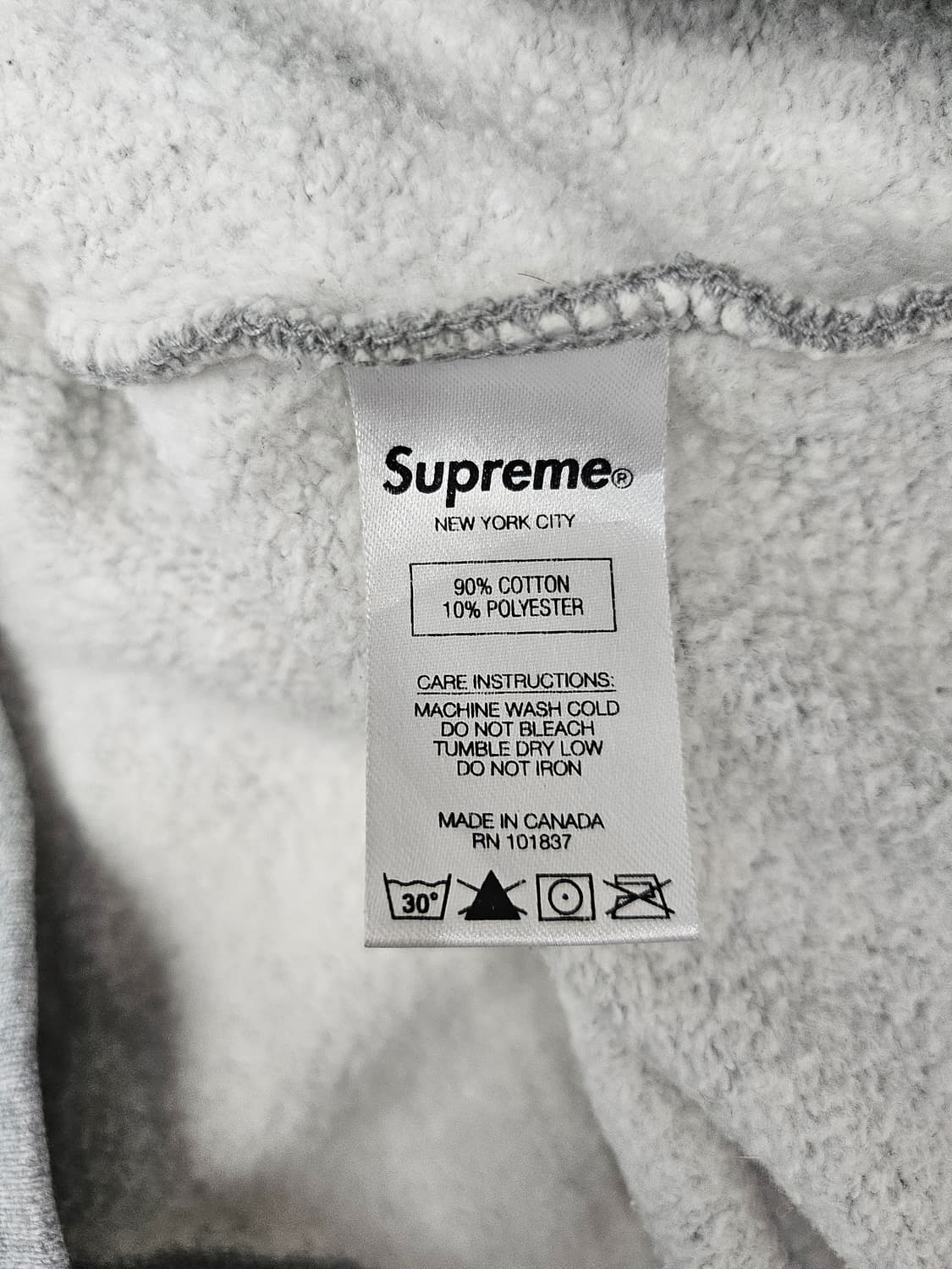 슈프림 스몰 박스 로고 후드집업 그레이 M 상품이미지6