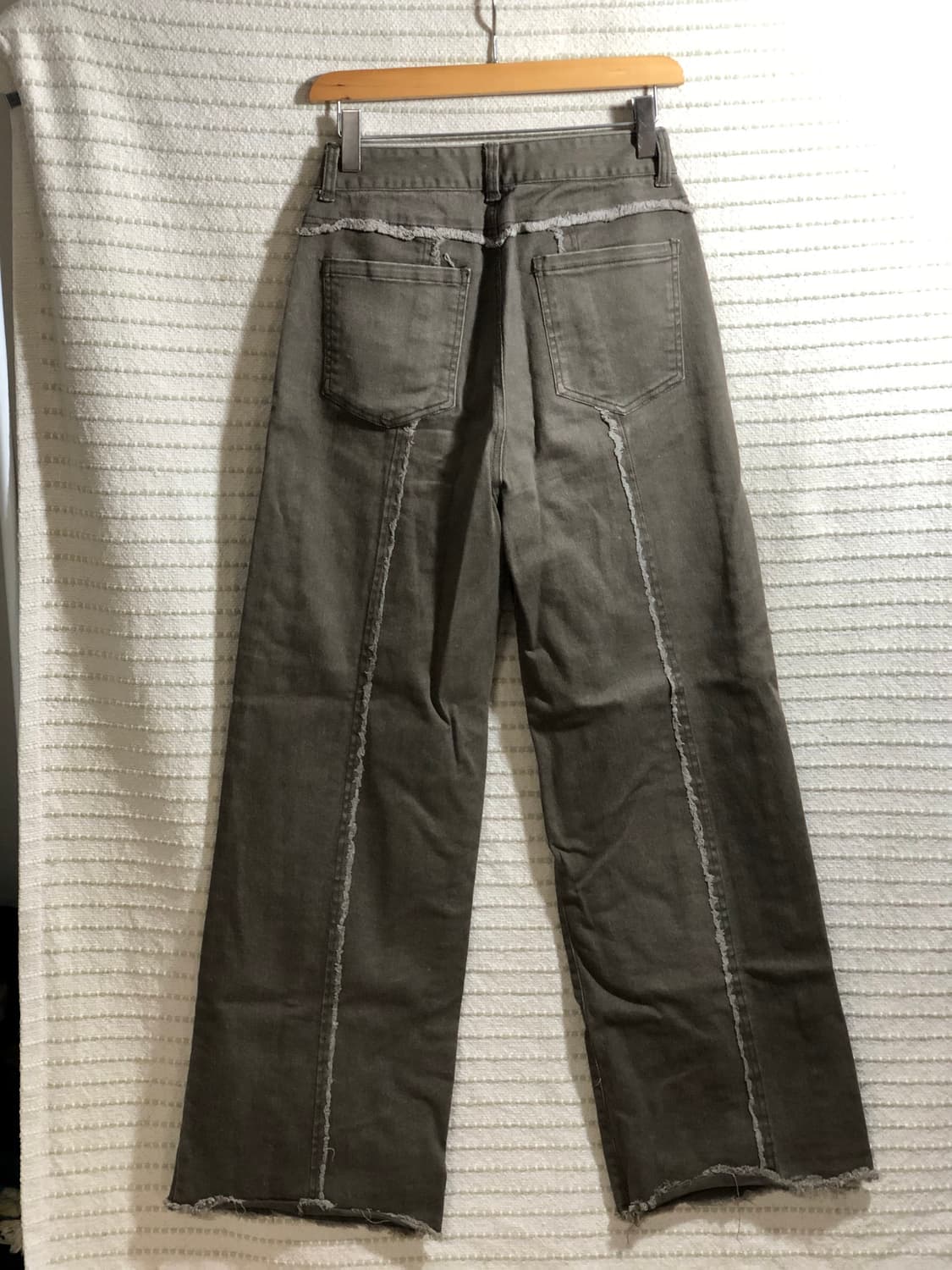 에트몽  카키 와이드핏 코튼 팬츠 상품이미지2