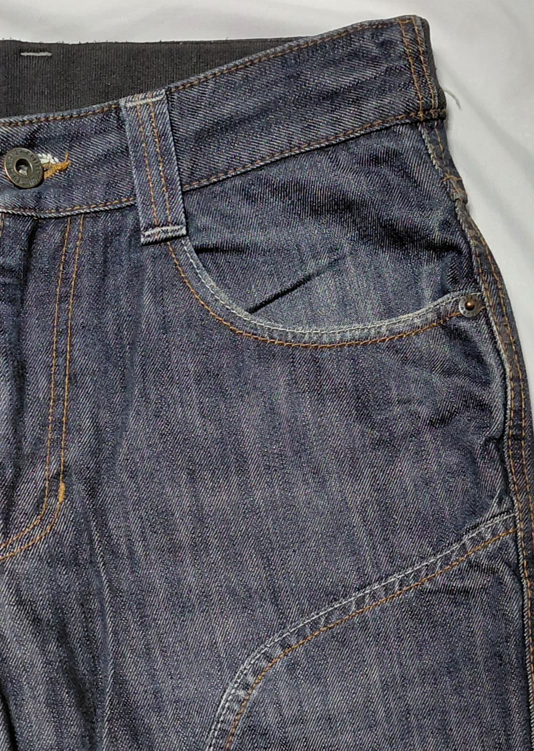 FUBU THE COLLECTION 00's 자수&레더 패치 생지 데님 상품이미지4