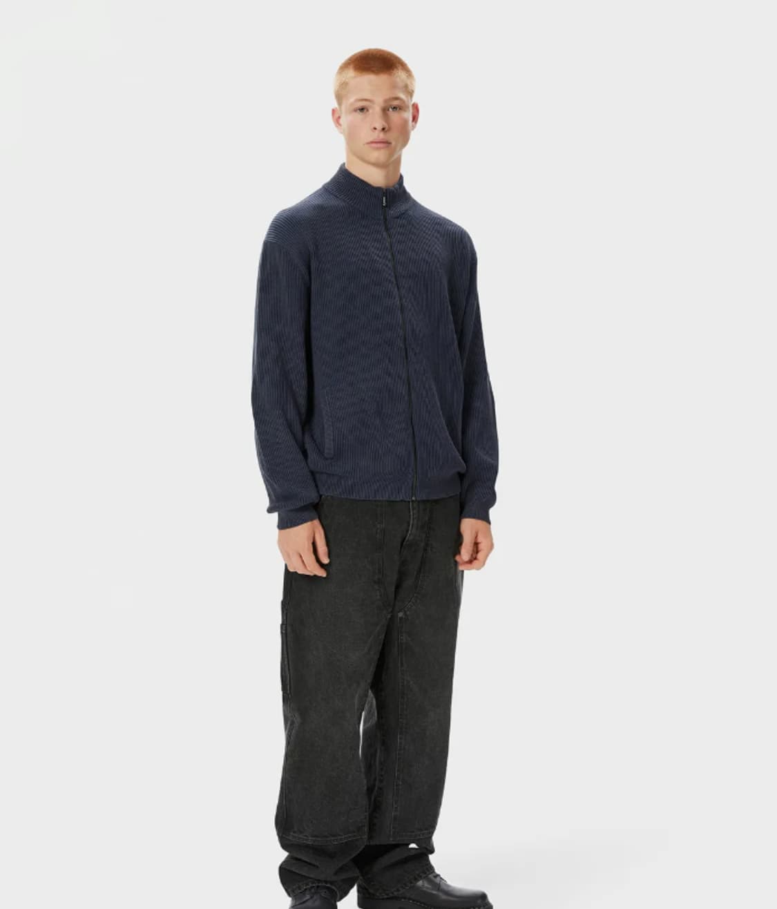 디스이즈네버댓 니트 집업 블루 (L) 상품이미지6