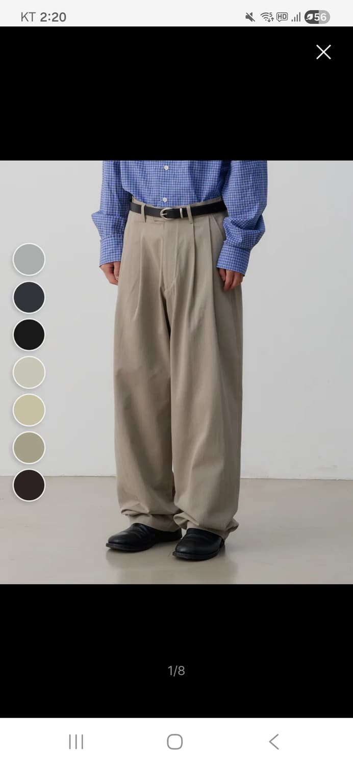 노운 와이드 치노팬츠 카키베이지 상품이미지1