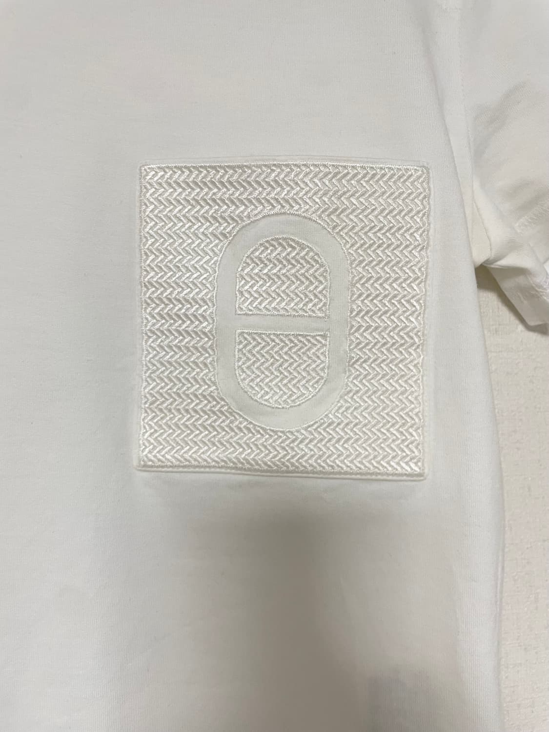 에르메스 샹달자수 여성 흰색 티셔츠 36 정품 상품이미지2