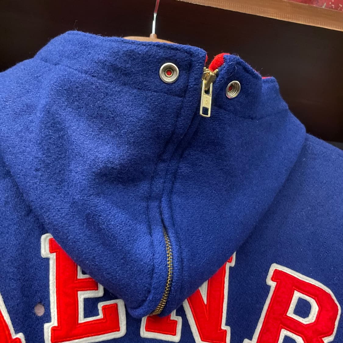 90s O Henry 테니스 클럽 세일러 후드 크롭 바시티 자켓 N350 상품이미지4