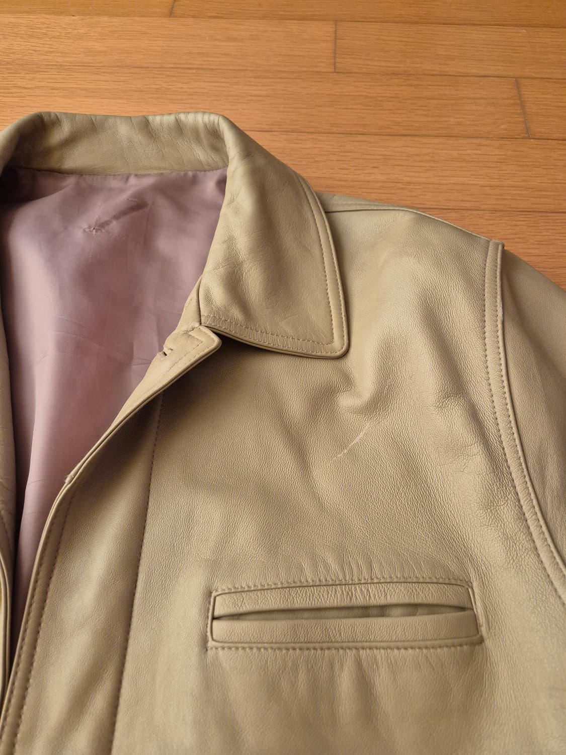 일본 베이지 양가죽 카코트 상품이미지4