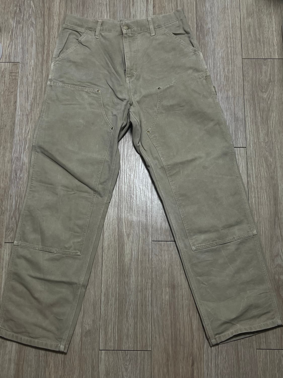 [32] 칼하트 wip 더블니 팬츠 베이지 색상 판매 상품이미지1