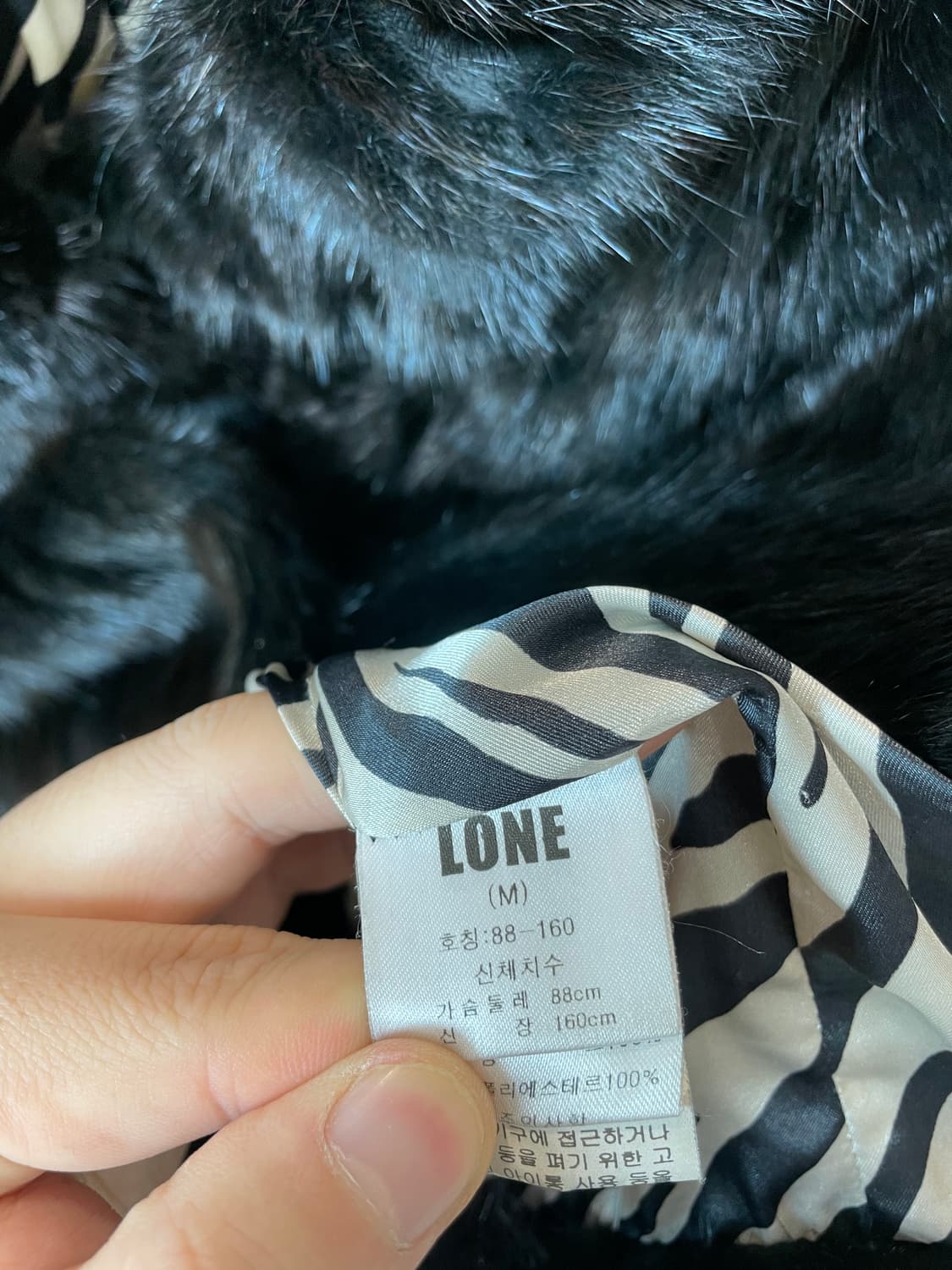 (M) LONE 론 정욱준 여성용 숏 밍크 코트 자켓 상품이미지6