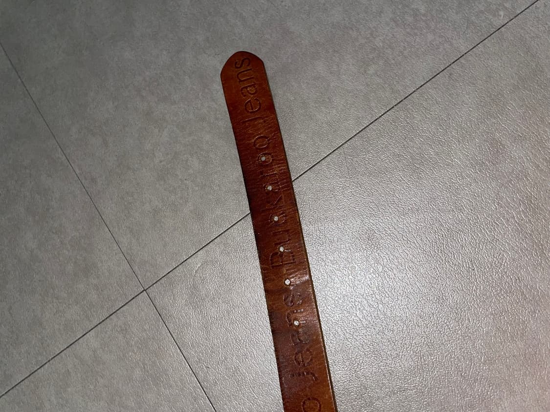 버카루 브라운 레더 벨트 상품이미지5