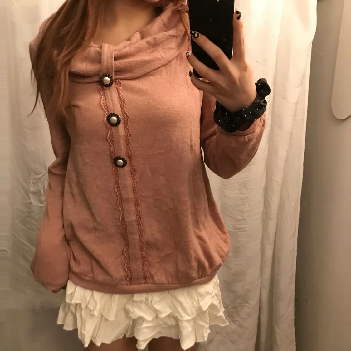 AXES FEMME 엑시즈팜 로리 핑크 프릴 니트 상품이미지1