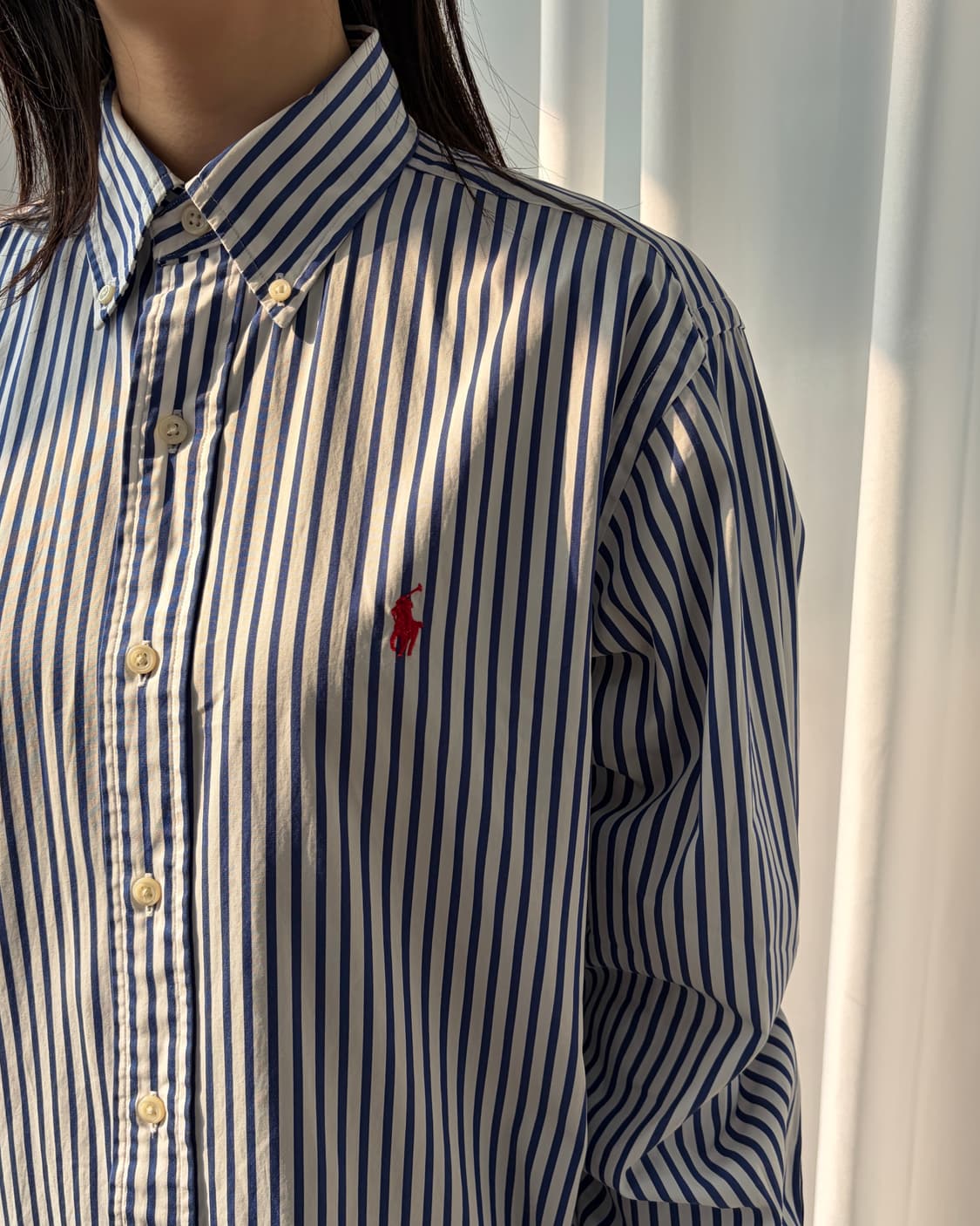 [S-M]폴로 랄프로렌 클래식핏 포플린 스트라이프 셔츠 상품이미지2