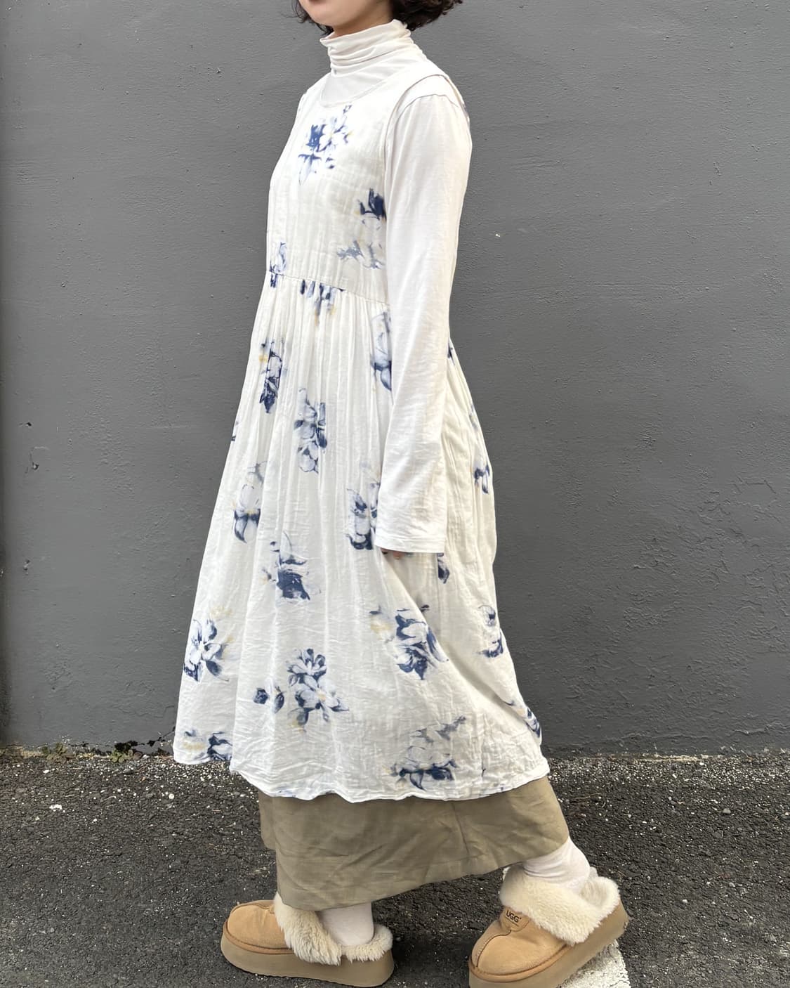 일본빈티지 플라워 패턴 롱원피스 상품이미지2