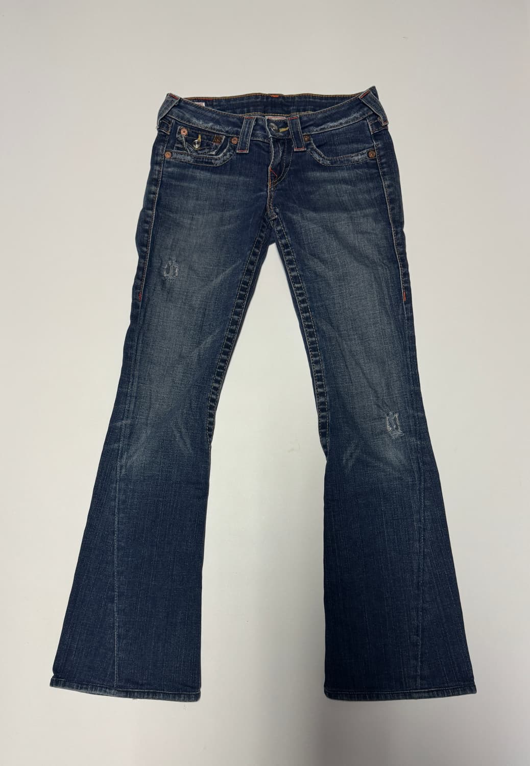 여성 트루릴리젼 찢청 빈티지 워싱 부츠컷 데님팬츠 29.1인치 상품이미지1