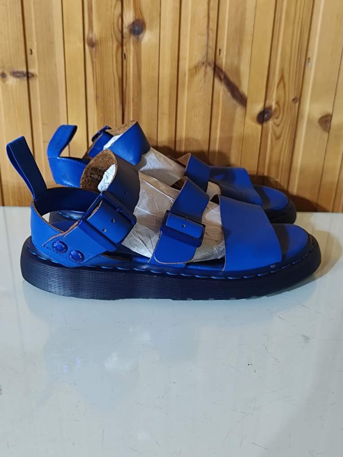 260mm 닥터마틴 그리폰 블루 가죽 샌들 상품이미지1