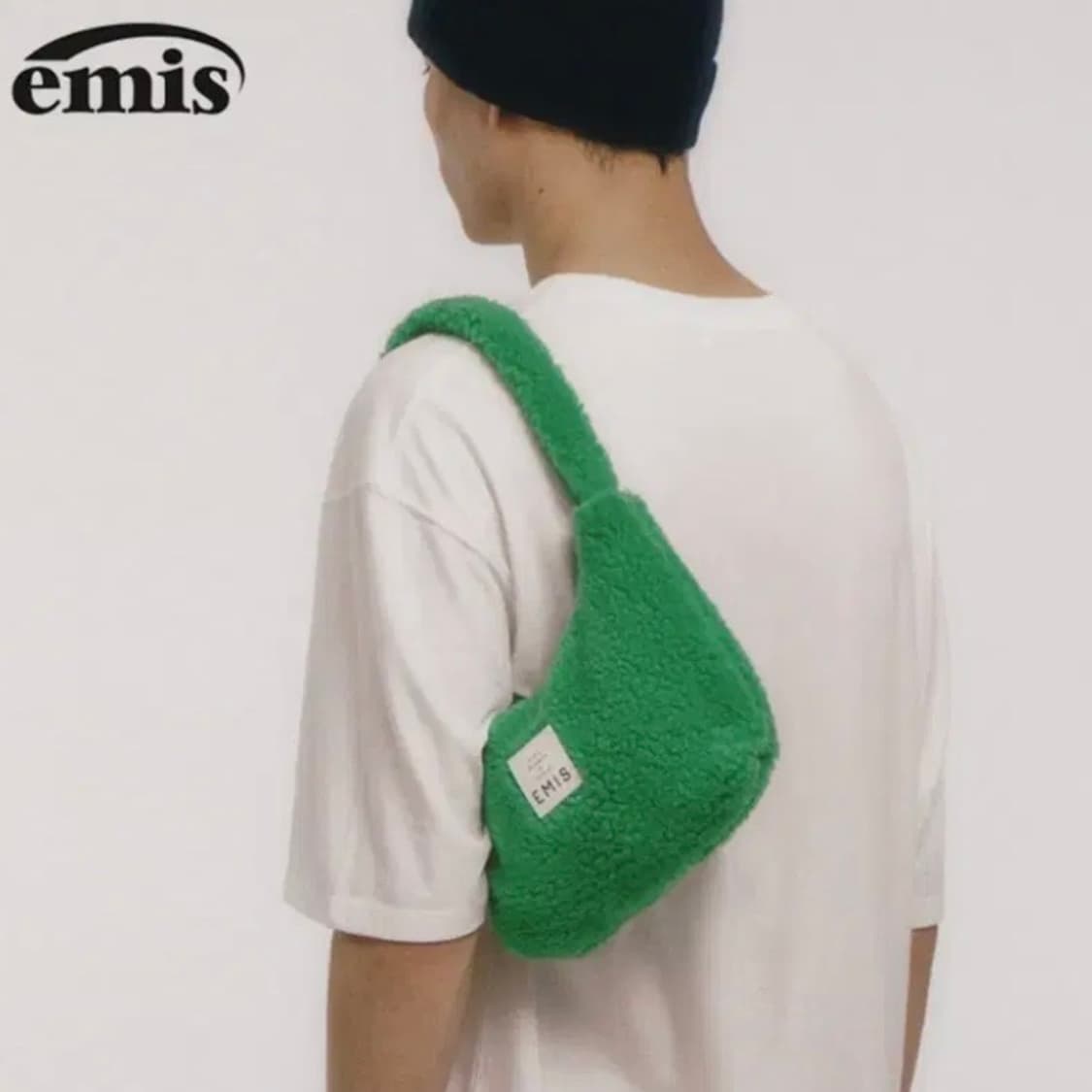 [정품] EMIS 이미스 양털 부클 호보백 그린(새제품) 상품이미지3