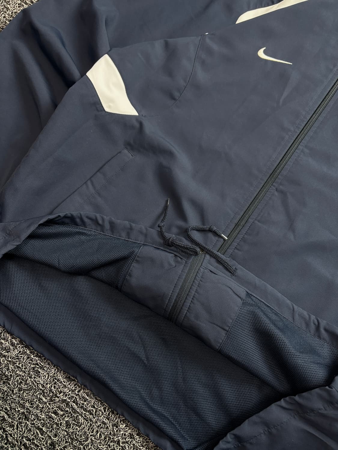 00s 나이키 올드스쿨 스우시 네이비 배색 바람막이 자켓 2203 상품이미지3