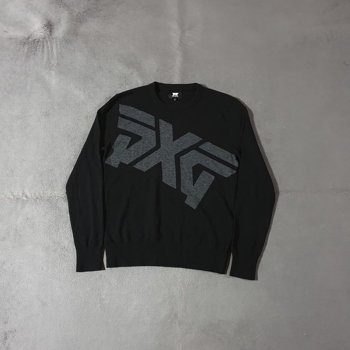 PXG 빅로고 울 니트 M 95 블랙 상품이미지1