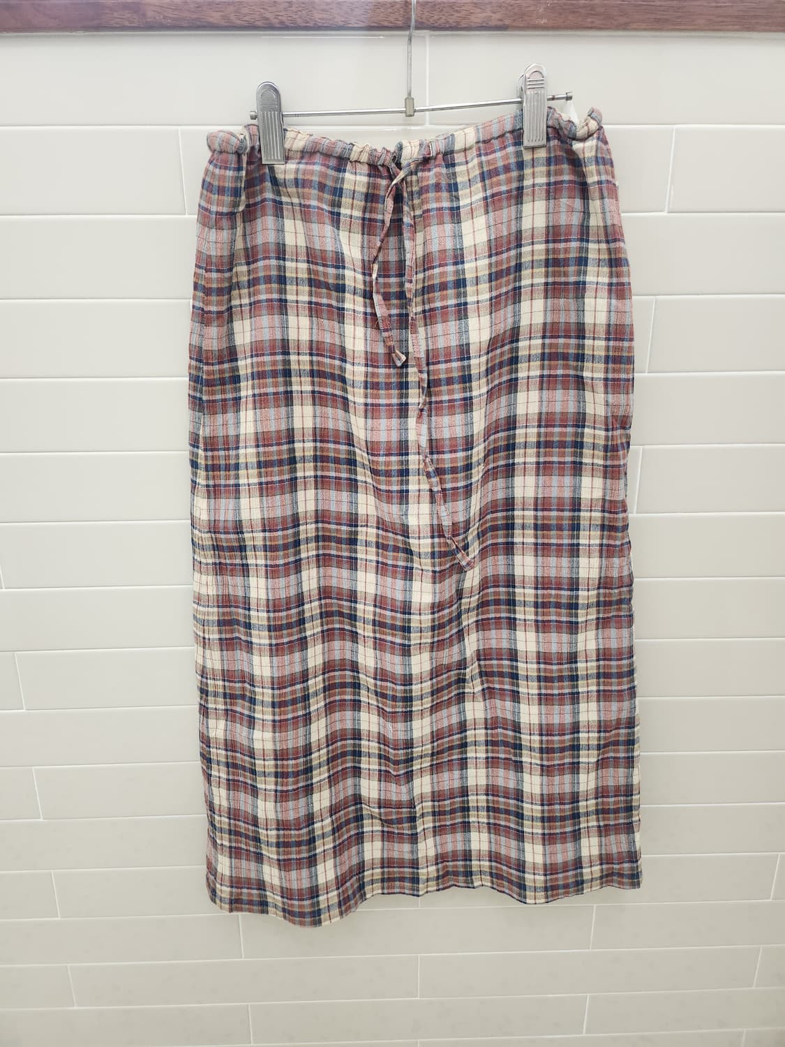 (지구샵) 롱 체크치마 ( 무료나눔가능) 상품이미지1