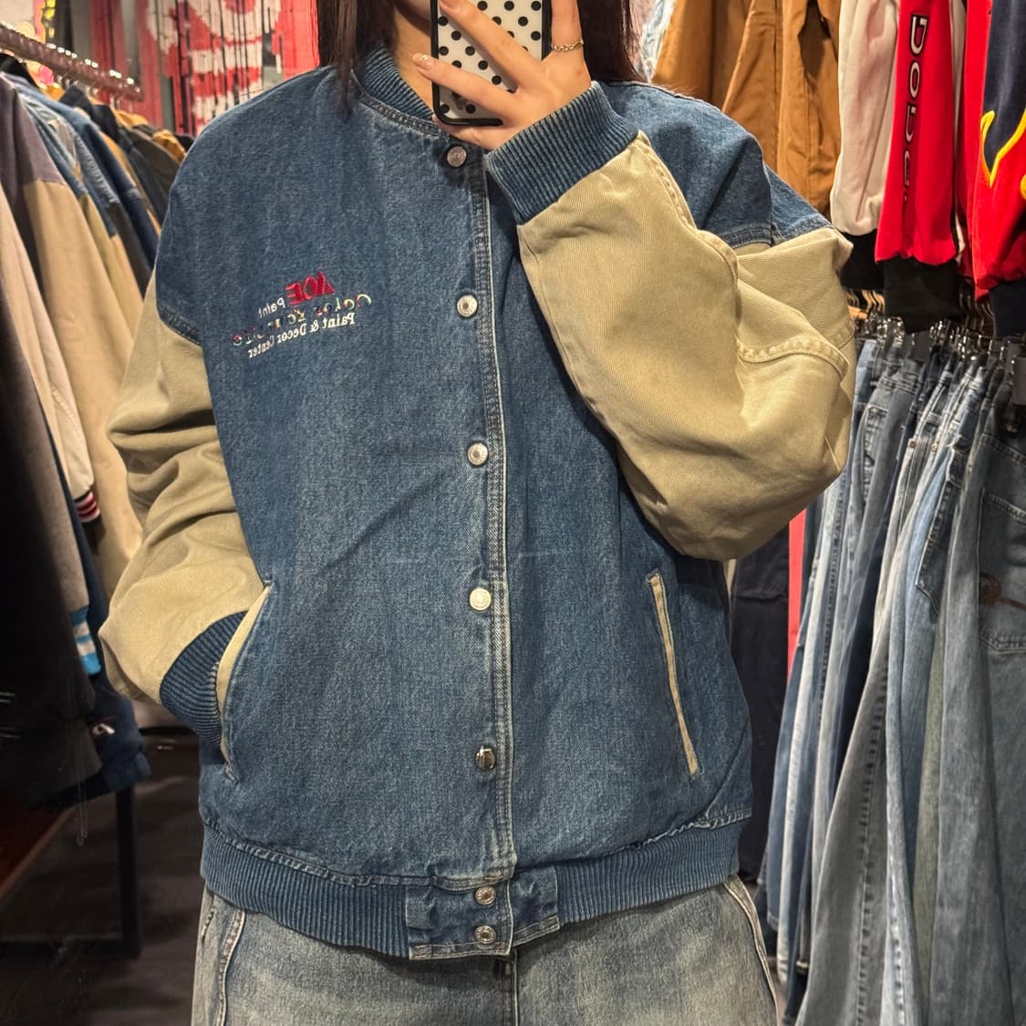 [IM] 빈티지 데님 바시티자켓 상품이미지2