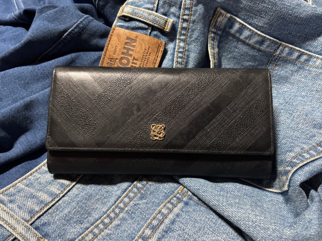 louis quatorez black leather long wallet 상품이미지1