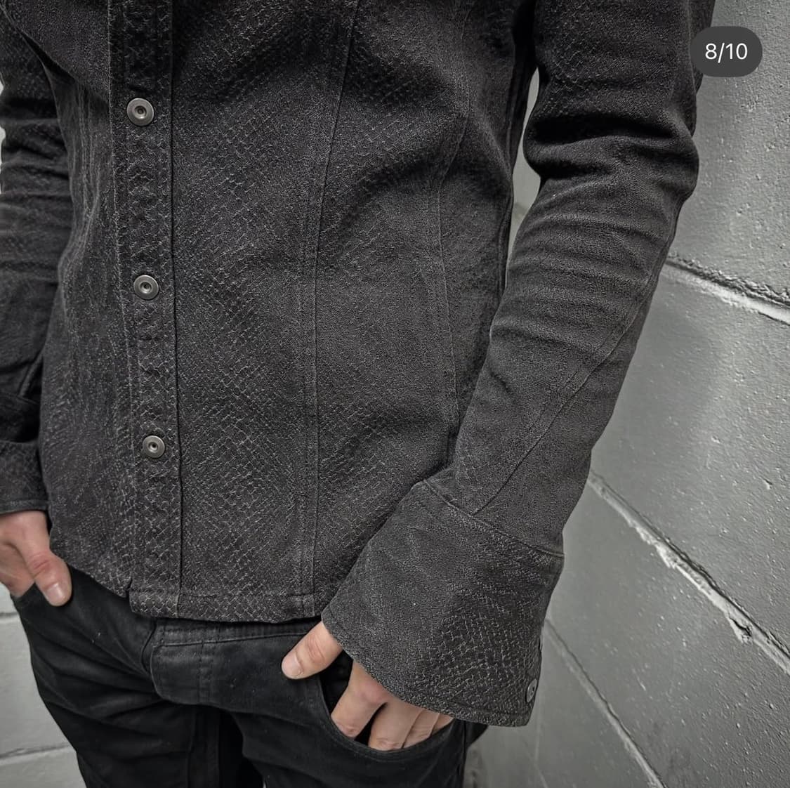 5351 pour les Hommes python texture shir 상품이미지7