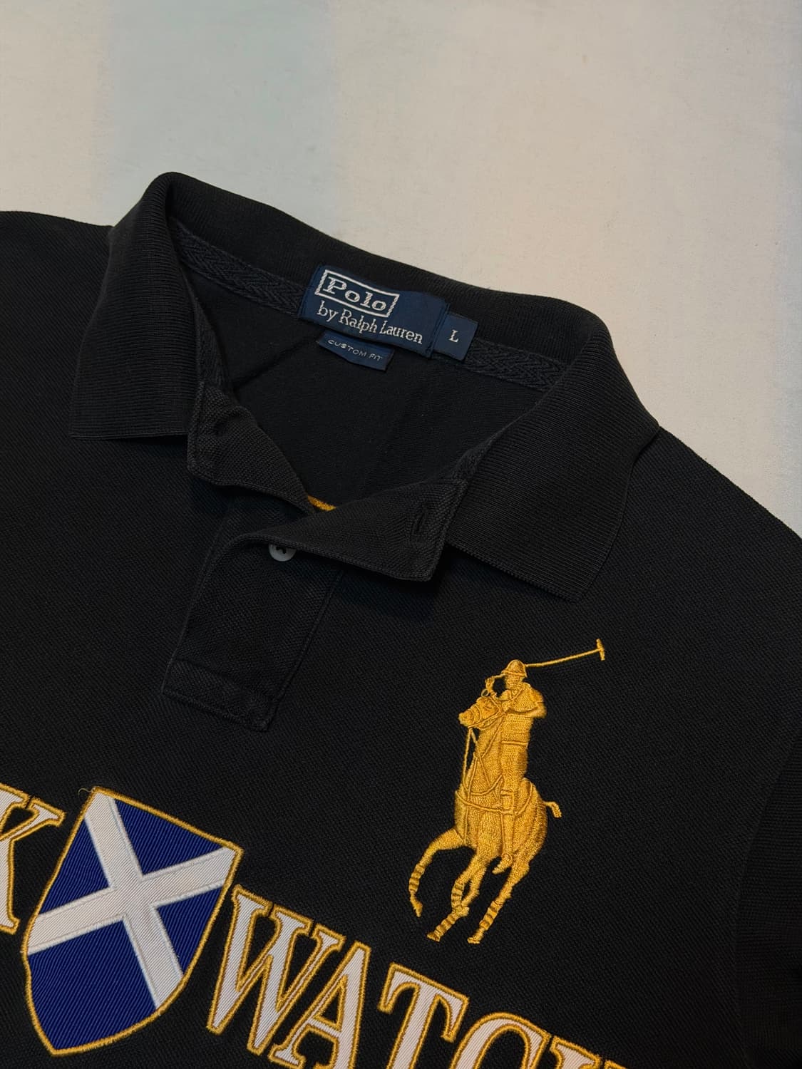 폴로 랄프로렌 빅포니 치프키프 블랙와치 카라티 블랙 상품이미지3