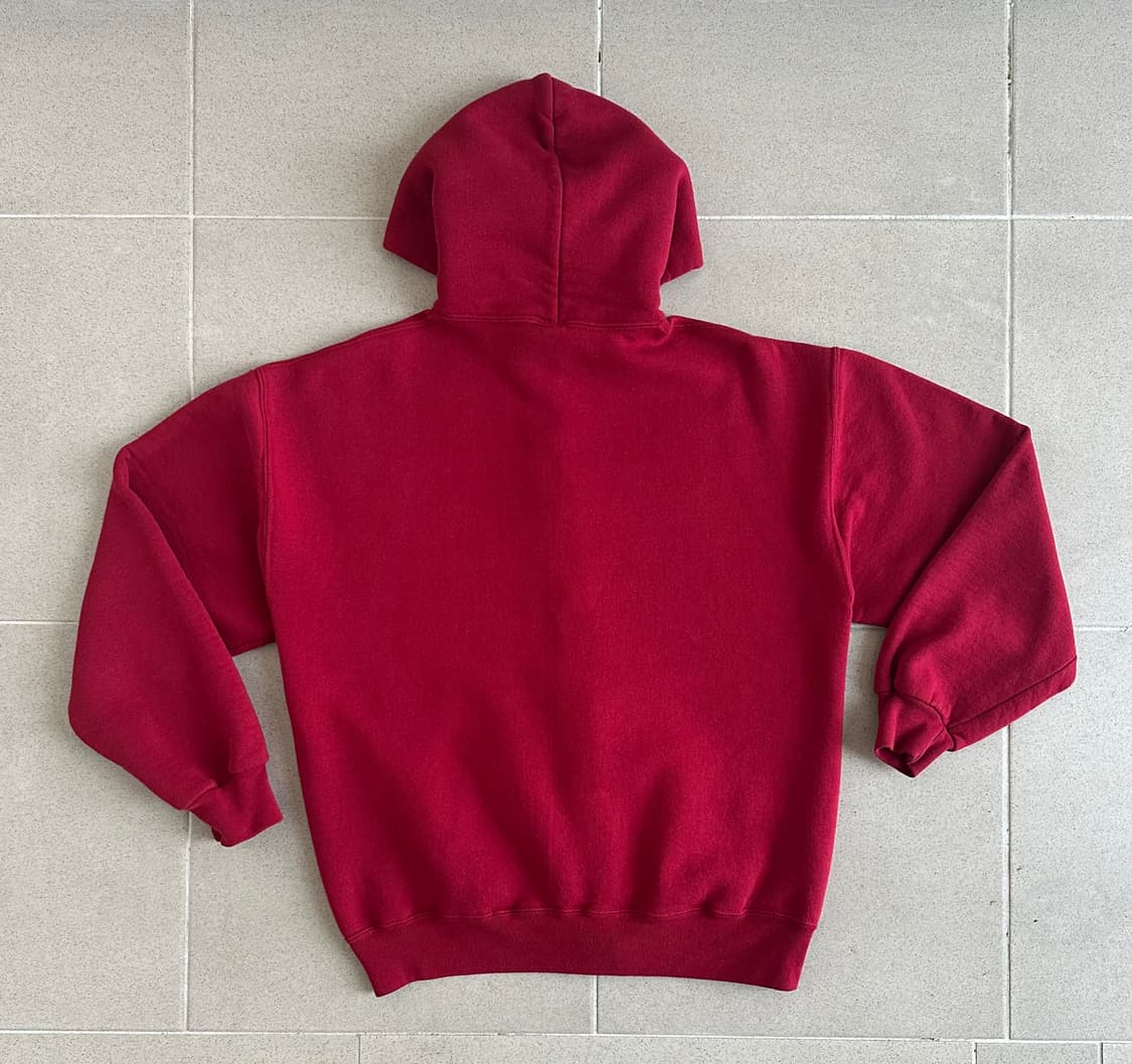 90s 빈티지 러셀 후드집업 레드 L USA 상품이미지2