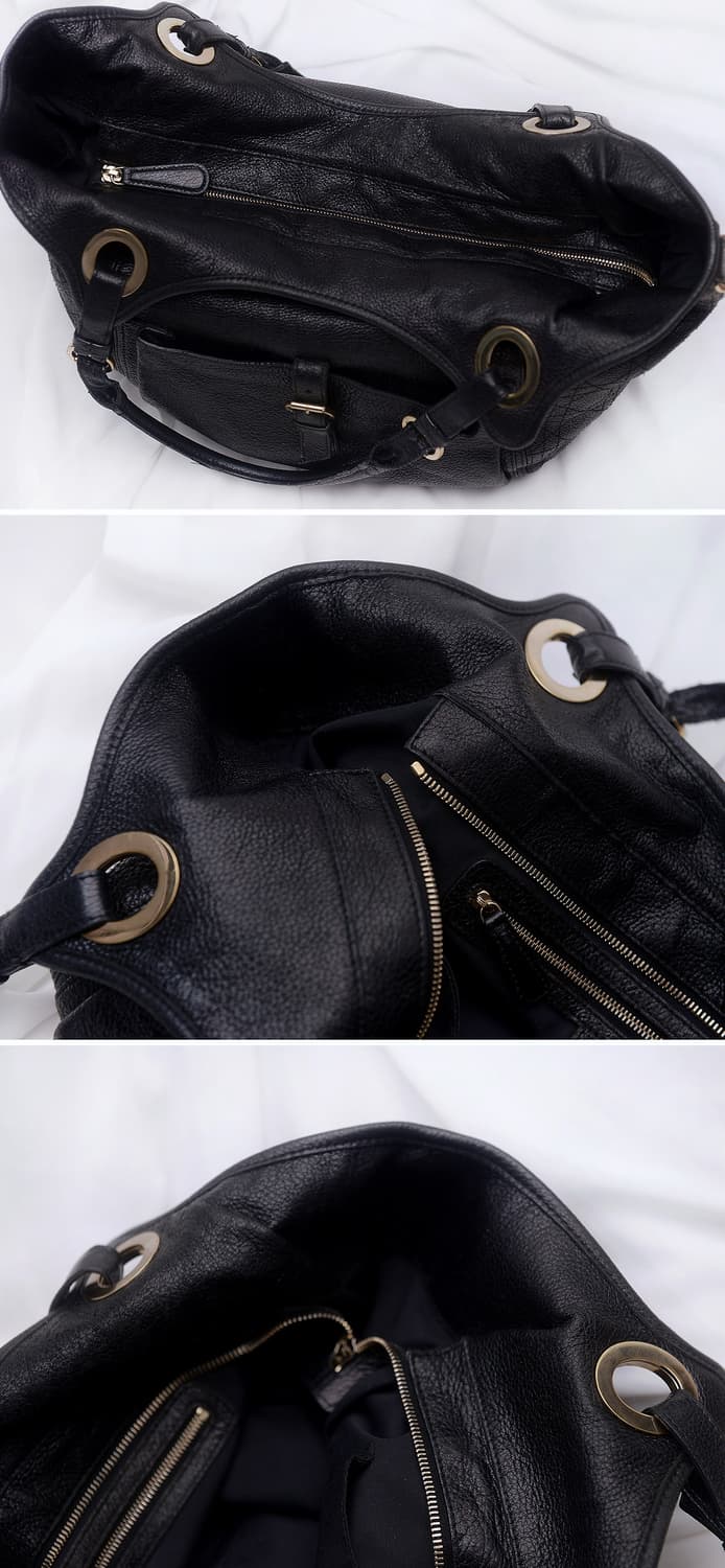 디올 (Dior) 블랙 까나쥬 디어스킨 빅토트.숄더백 상품이미지6